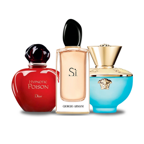 Set od 3 parfema Dior HYPNOTIC POISON, Giorgio Armani SÌ e Versace DYLAN TURQUOISE 100ml