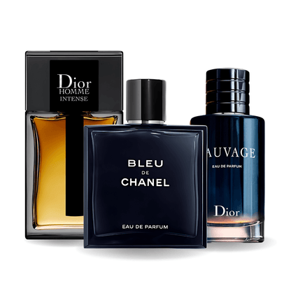 Set od 3 parfema Sauvage Dior, Bleu de Chanel, Dior Homme Intense 100ml