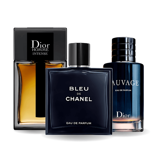 Set od 3 parfema Sauvage Dior, Bleu de Chanel, Dior Homme Intense 100ml