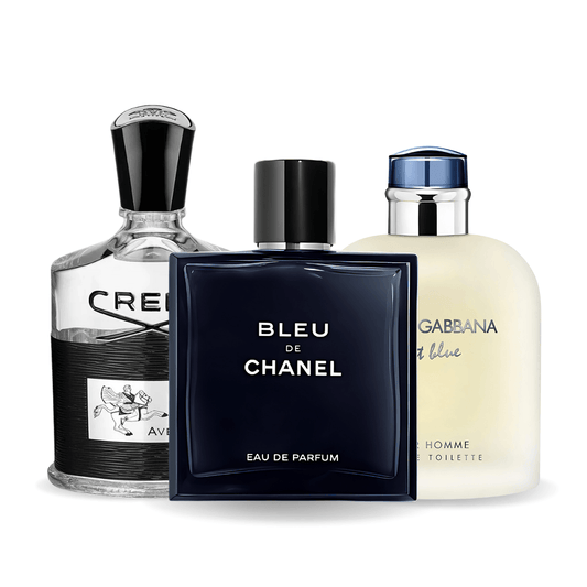 Set od 3 parfema Bleu de Chanel, Creed Aventus, Light Blue Dolce Gabbana 100ml
