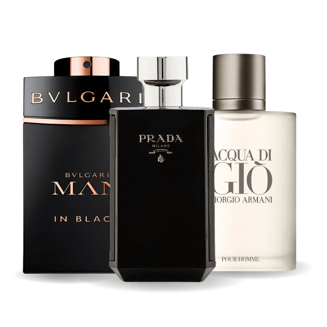 Set od 3 parfema Bvlgari In Black, Giorgio Armani Acqua Di Gio, L'Homme Prada Intense 100ml