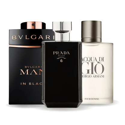 Set od 3 parfema Bvlgari In Black, Giorgio Armani Acqua Di Gio, L'Homme Prada Intense 100ml