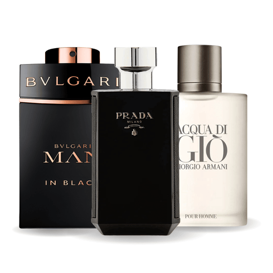 Set od 3 parfema Bvlgari In Black, Giorgio Armani Acqua Di Gio, L'Homme Prada Intense 100ml