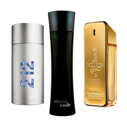 Set od 3 parfema Men NYC, Paco Rabanne One Million, Armani Code Homme 100ml