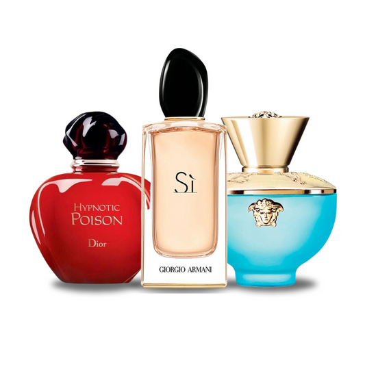 Set od 3 parfema Dior HYPNOTIC POISON, Giorgio Armani SÌ e Versace DYLAN TURQUOISE 100ml