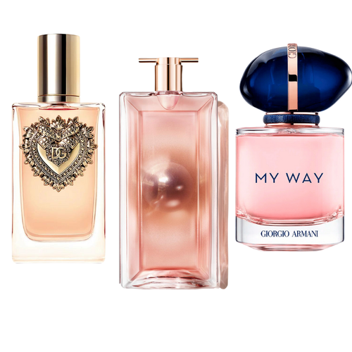 Set od 3 parfema Dolce & Gabanna Devotion, My Way Giorgio Armani, Lancôme Idôle 100ml